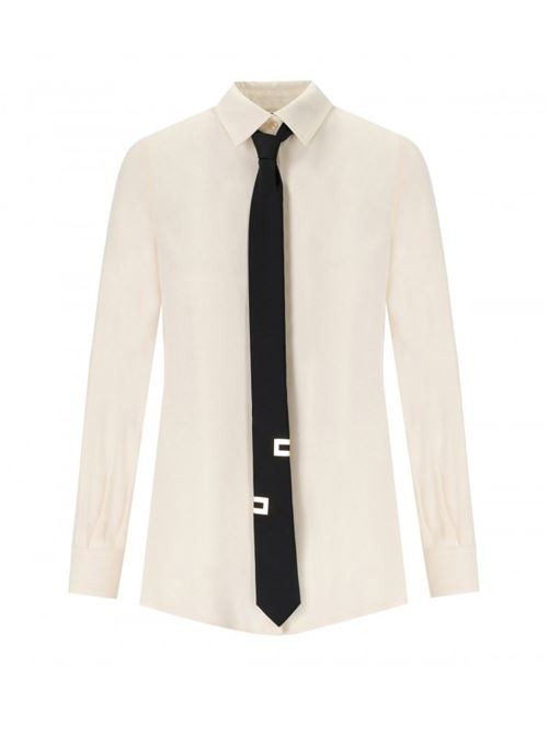 White women's shirt in viscose georgette ELISABETTA FRANCHI | CA04041E2.193